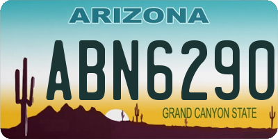 AZ license plate ABN6290