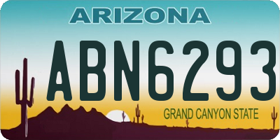 AZ license plate ABN6293