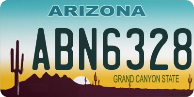 AZ license plate ABN6328