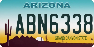 AZ license plate ABN6338
