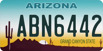 AZ license plate ABN6442