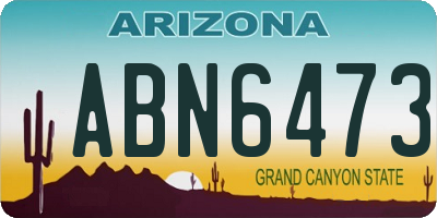 AZ license plate ABN6473