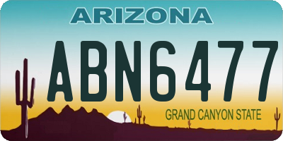 AZ license plate ABN6477