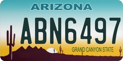 AZ license plate ABN6497