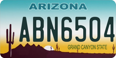 AZ license plate ABN6504