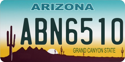 AZ license plate ABN6510