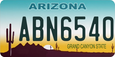 AZ license plate ABN6540