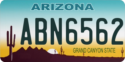 AZ license plate ABN6562