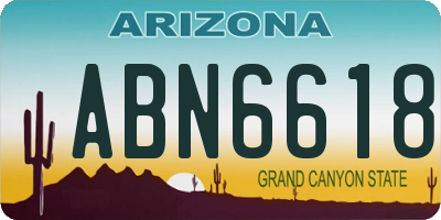 AZ license plate ABN6618
