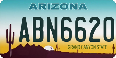 AZ license plate ABN6620