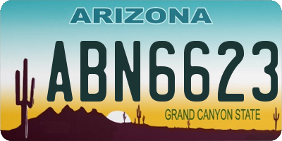 AZ license plate ABN6623