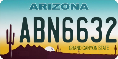 AZ license plate ABN6632