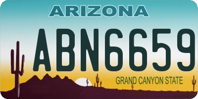 AZ license plate ABN6659