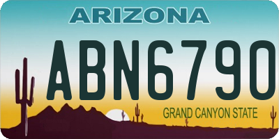 AZ license plate ABN6790