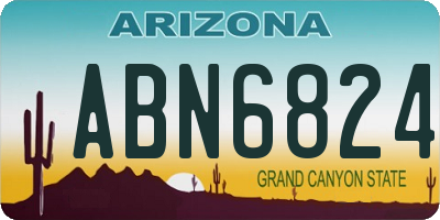 AZ license plate ABN6824
