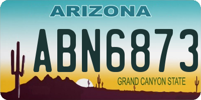 AZ license plate ABN6873