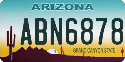AZ license plate ABN6878