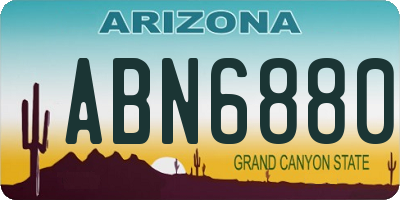 AZ license plate ABN6880