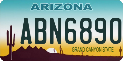 AZ license plate ABN6890