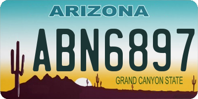 AZ license plate ABN6897
