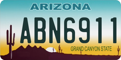 AZ license plate ABN6911