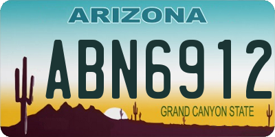AZ license plate ABN6912