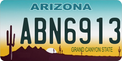 AZ license plate ABN6913