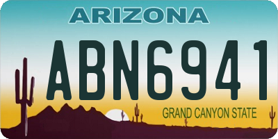 AZ license plate ABN6941