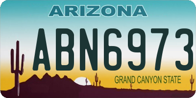 AZ license plate ABN6973