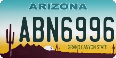 AZ license plate ABN6996