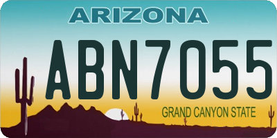 AZ license plate ABN7055
