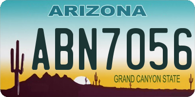 AZ license plate ABN7056