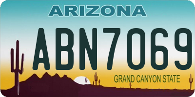 AZ license plate ABN7069