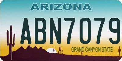 AZ license plate ABN7079