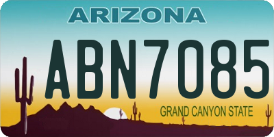 AZ license plate ABN7085