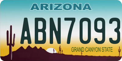 AZ license plate ABN7093