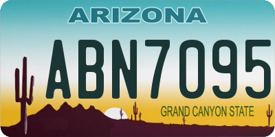 AZ license plate ABN7095