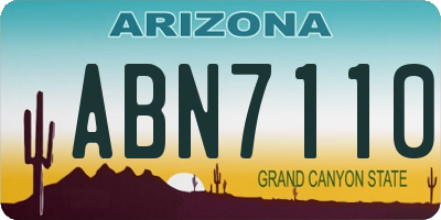 AZ license plate ABN7110