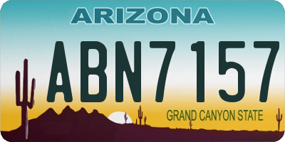 AZ license plate ABN7157