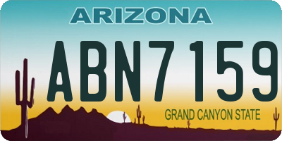 AZ license plate ABN7159