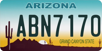 AZ license plate ABN7170