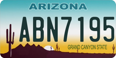 AZ license plate ABN7195