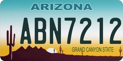 AZ license plate ABN7212