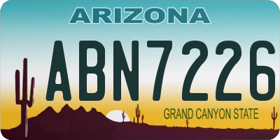 AZ license plate ABN7226