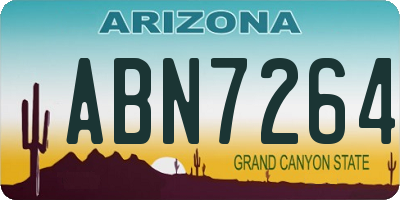 AZ license plate ABN7264