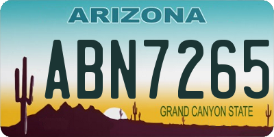 AZ license plate ABN7265