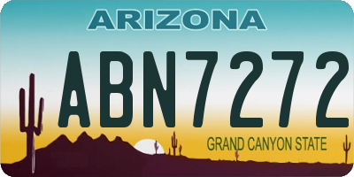 AZ license plate ABN7272