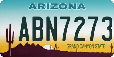 AZ license plate ABN7273