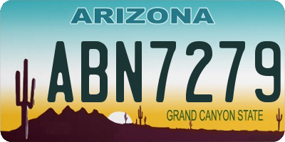 AZ license plate ABN7279
