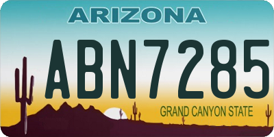 AZ license plate ABN7285